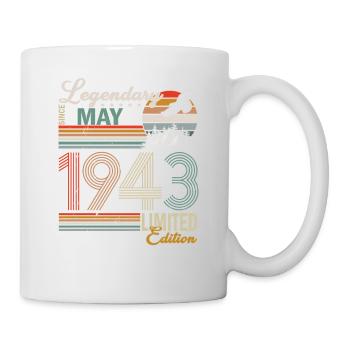 Les légendes naissent en mai 1943 - 80 ans - Mug blanc - blanc - Droite