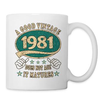 42nd Birthday 1981 42 Good vintage - Mug - white - Right