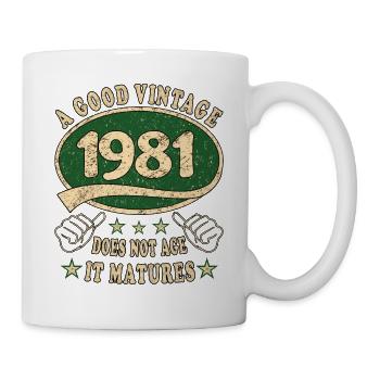 42nd Birthday 1981 42 Good vintage - Mug - white - Right
