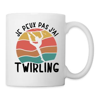 Je Peux Pas J'ai Twirling Vintage Twirling Bâton - Mug blanc - blanc - Droite