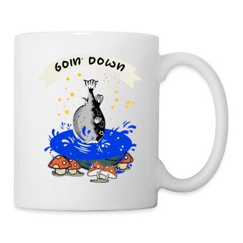 Ich versinke - Kugelfisch lustig - Tasse - Weiß - Rechts