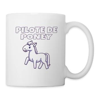 Pilote de poney - Mug blanc - blanc - Droite