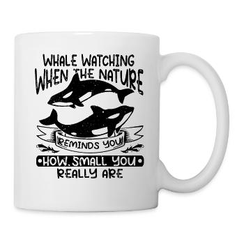 Citation de baleine pour le rorqual bleu et le béluga - Mug blanc - blanc - Droite