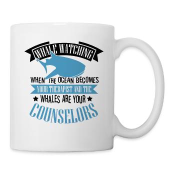 Rorqual bleu pour béluga et mammifères marins - Mug blanc - blanc - Droite