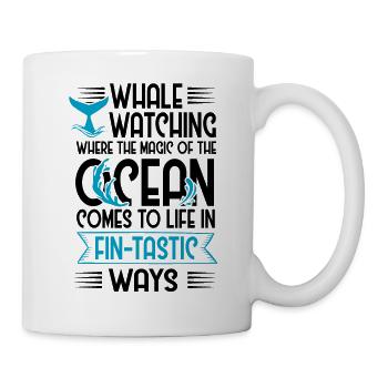 Orca Beobachtung für Buckelwale und Meerwale - Tasse - Weiß - Rechts