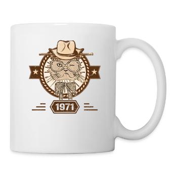 1971 | Cadeau D'anniversaire | Amoureux Du Chat - Mug blanc - blanc - Droite