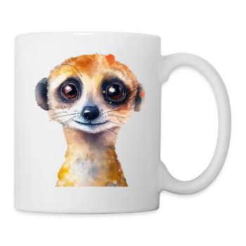 MeerkatWatercolor Drawing - Mug - white - Right