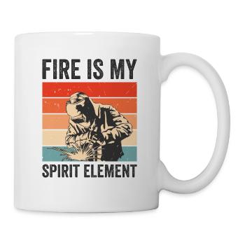 Welding Fire Spirit Element Metalworker Blacksmith - Mug - white - Right
