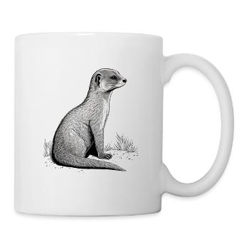 Mungo Zeichnung - Tasse - Weiß - Rechts