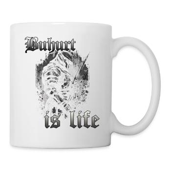 Dunkler Buhurt Ritter Wettkampf Turnier Krieger - Tasse - Weiß - Rechts