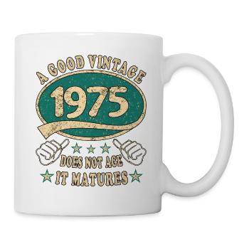 48ème Anniversaire 1975 '48 Bon millésime - Mug blanc - blanc - Droite