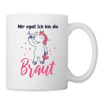 Bachelorette Brautjungfer JGA Polterabend Mir - Tasse - Weiß - Rechts