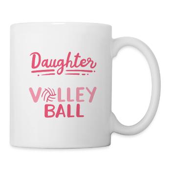 Ich kann nicht Meine Tochter hat Volleyball - Tasse - Weiß - Rechts