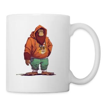 Streetart Orang-Utan Urban Rap Street Affe - Tasse - Weiß - Rechts