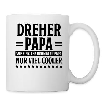 Dreher Fun Spruch Drehmaschinen Dreher Geschenk - Tasse - Weiß - Rechts
