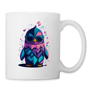 Pingouin cool mignon - Mug blanc - blanc - Droite