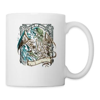 Cthulhu Tarot Card, The Emperor, Cosmic Horror - Tasse - Weiß - Rechts