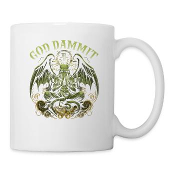 Cthulhu Cult God Dammit, Cosmic Horror Cthulhu - Tasse - Weiß - Rechts