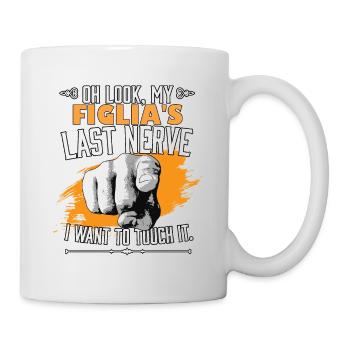 Look My Figlia's Last Nerve Funny Dad Mom - Mug - white - Right