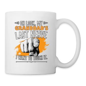 Look My Granddad's Last Nerve Funny Grandfather - Mug - white - Right