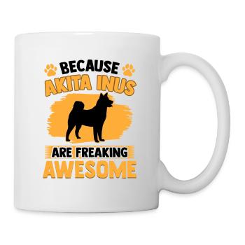 Akita Inu are fantastic Japanese Akita Inu - Mug - white - Right