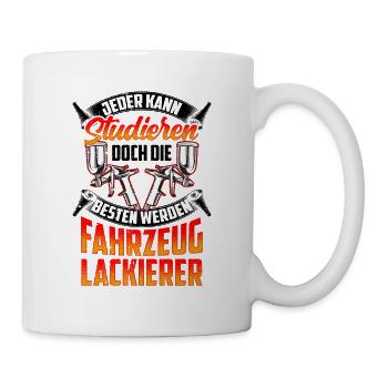 Die Besten werden Fahrzeuglackierer Lackierer - Tasse - Weiß - Rechts