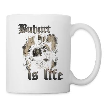 Buhurt est la vie chevalier tournoi joute HEMA guerrier - Mug blanc - blanc - Droite