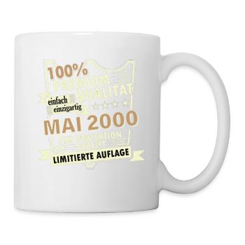 23. Geburtstag Mai Jahrgang 2000 Geschenkidee - Tasse - Weiß - Rechts