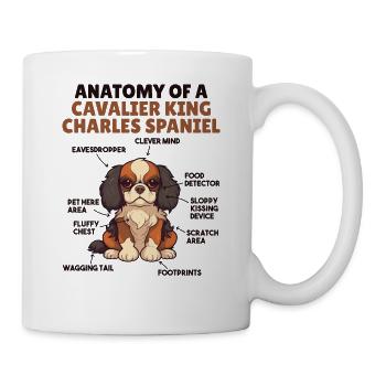 Explication du chien Anatomie d’un roi cavalier - Mug blanc - blanc - Droite