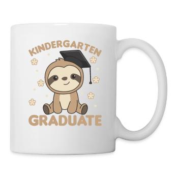 Kids Kindergarten graduate Sloth Graduation - Mug - white - Right