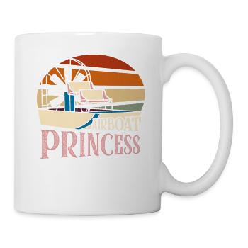 Airboat Princess Hydroplane Air Boat Propeller Swa - Tasse - Weiß - Rechts