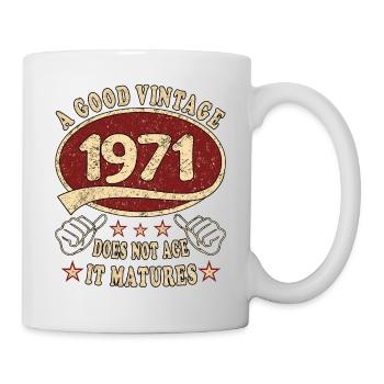 52nd Birthday 1971 52 Good vintage - Mug - white - Right