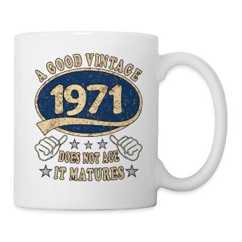 52nd Birthday 1971 52 Good vintage - Mug - white - Right