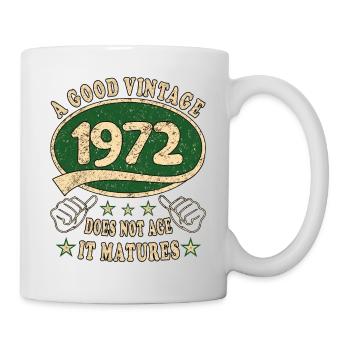 51. Geburtstag 1972 51er Guter Jahrgang - Tasse - Weiß - Rechts