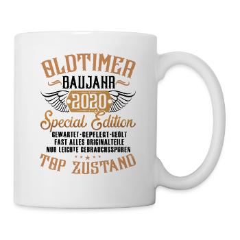 Oldtimer Special Edition Modell 2020 Geburtstag - Tasse - Weiß - Rechts