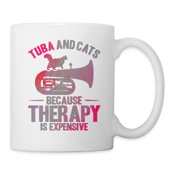 Tuba Tuba et Chats Cadeau - Mug blanc - blanc - Droite