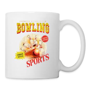 Bowling Bowling Bowling Ball Pins Bowling Players - Mug - white - Right