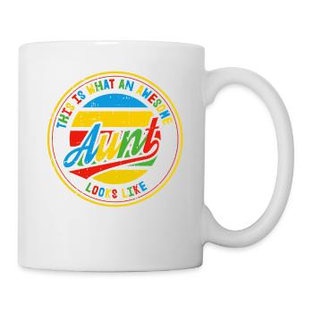 Meilleure tante rétro verni ancre cadeau - Mug blanc - blanc - Droite