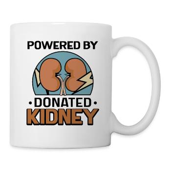 powered by donated Kidney - Tasse - Weiß - Rechts