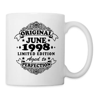 Juin 1998. Anniversaire Juin 1998 Cadeau Juin 1998 - Mug blanc - blanc - Droite