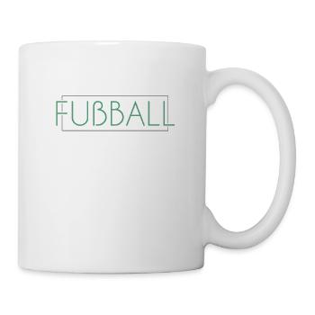 Fußball Schriftzug - Tasse - Weiß - Rechts