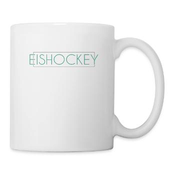 Eishockey Schriftzug - Tasse - Weiß - Rechts
