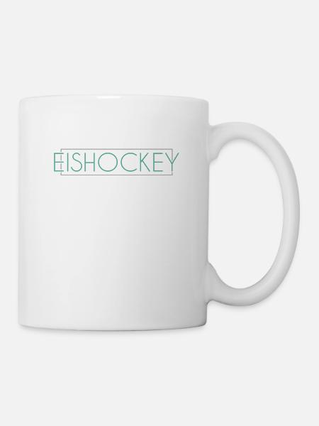 Eishockey Schriftzug - Tasse - Weiß