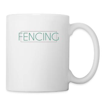 Fechten Schriftzug - Tasse - Weiß - Rechts