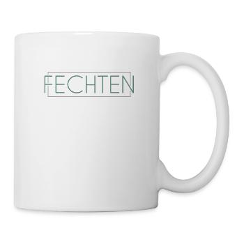 Fechten Schriftzug - Tasse - Weiß - Rechts