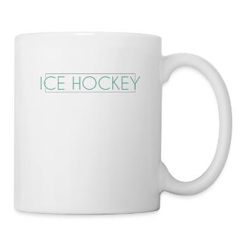 Eishockey Schriftzug - Tasse - Weiß - Rechts