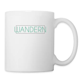Wandern Schriftzug - Tasse - Weiß - Rechts