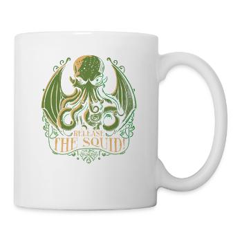 Cthulhu Release The Squid, Cosmic Horror Cthulhu - Mug - white - Right