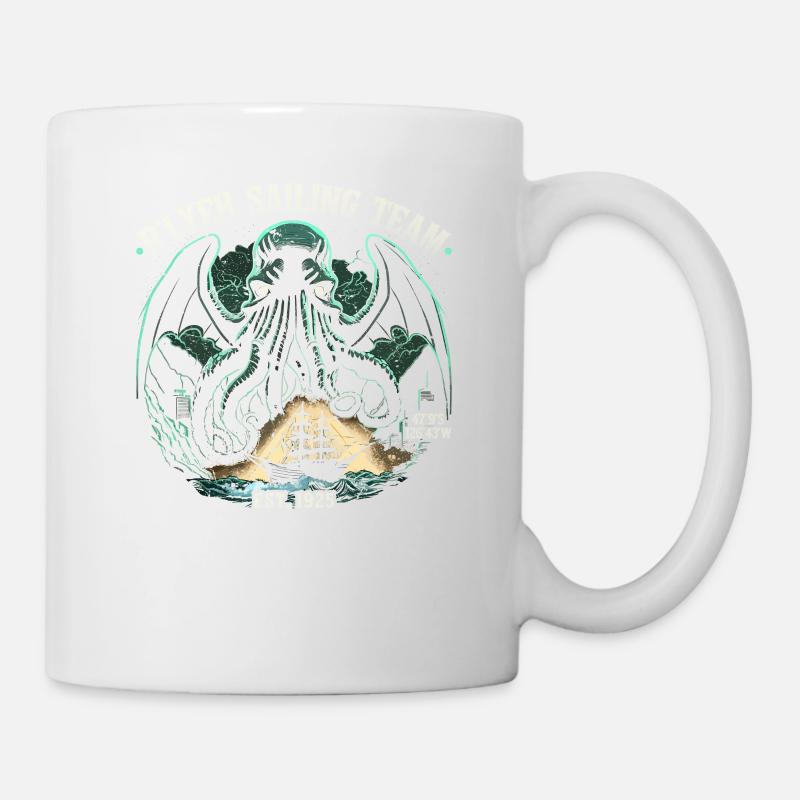 Cthulhu R’lyeh Sailing Team, Cosmic Horror Cthulhu - Mug blanc - blanc