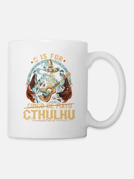 C est pour Cthulhu Cinco de Mayo, drôle cosmique - Mug blanc - blanc